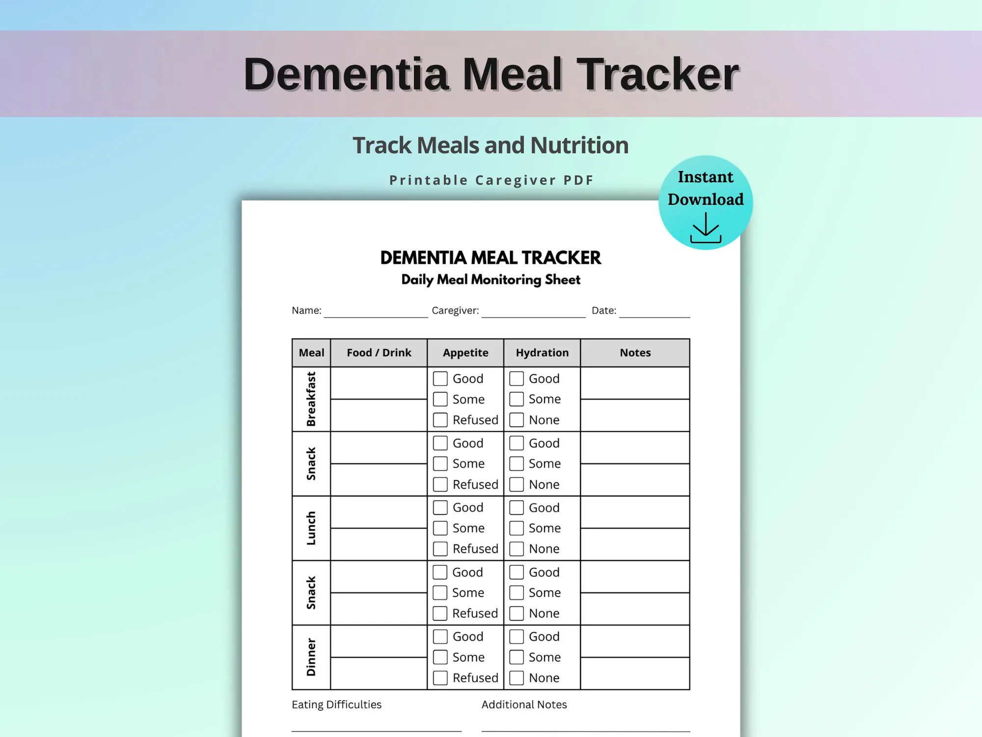 A parent writing in a notebook at a dining table next to a baby spoon and food pouch, keeping a detailed food and symptom log, realistic photograph